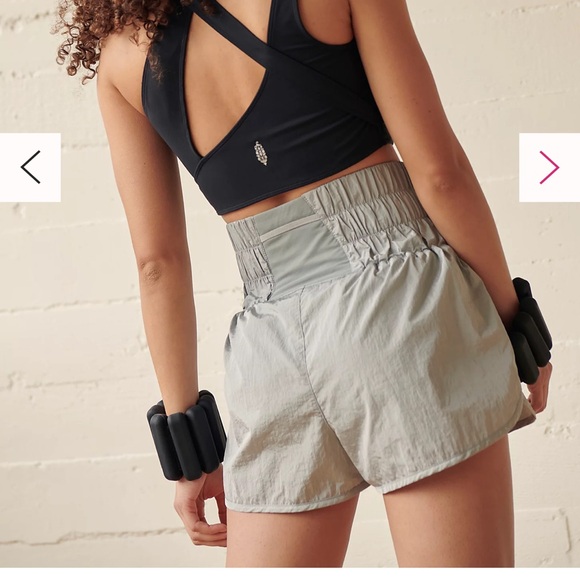 NWOT sz M Free People Movement The Way Home Shorts Artic Fox grey gray - Picture 9 of 10